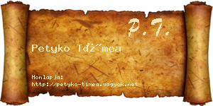 Petyko Tímea névjegykártya