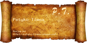 Petyko Tímea névjegykártya